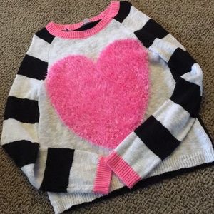 Justice heart sweater